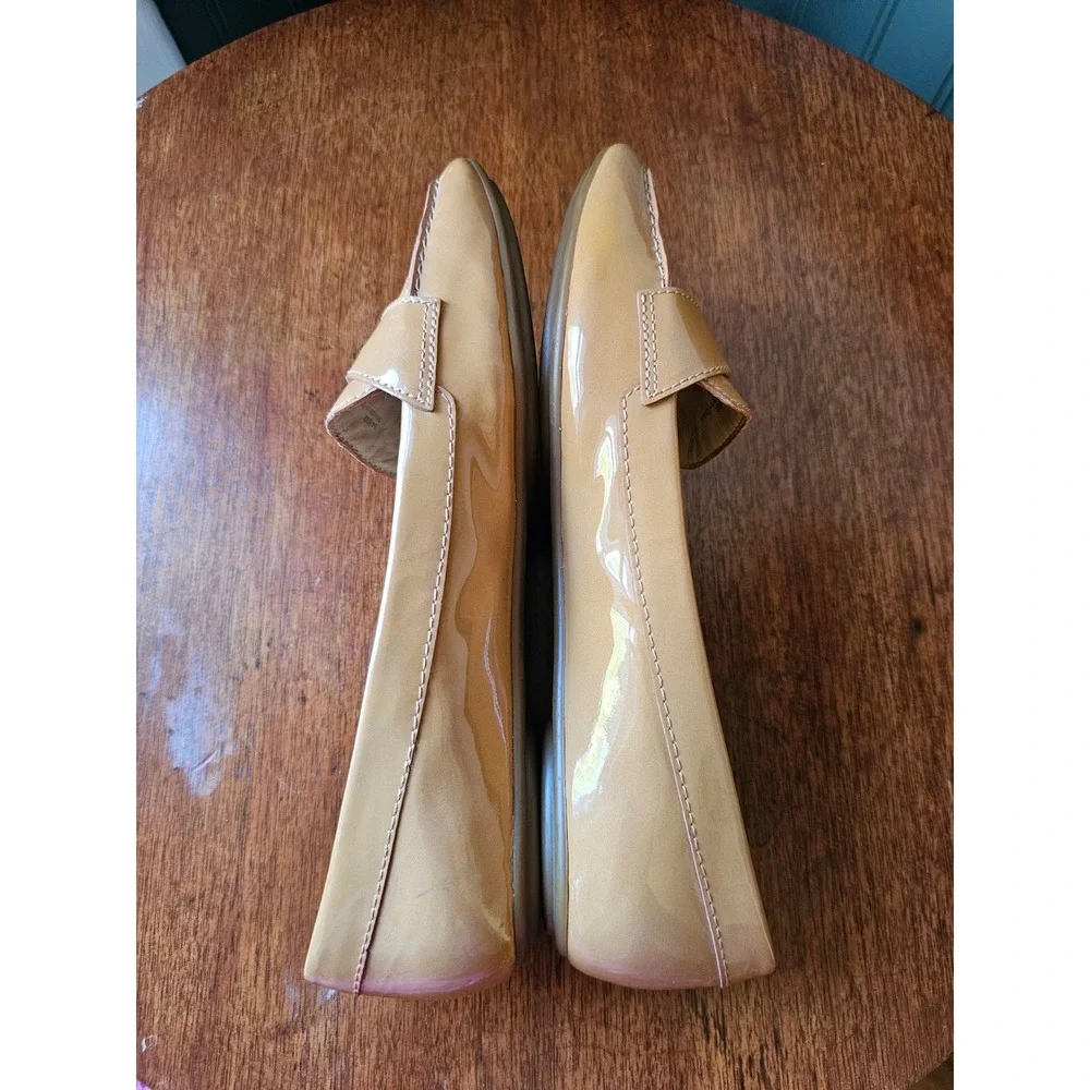 J.Crew Womens Patent Leather Penny Loafers Tan Nude Size 8.5 84832